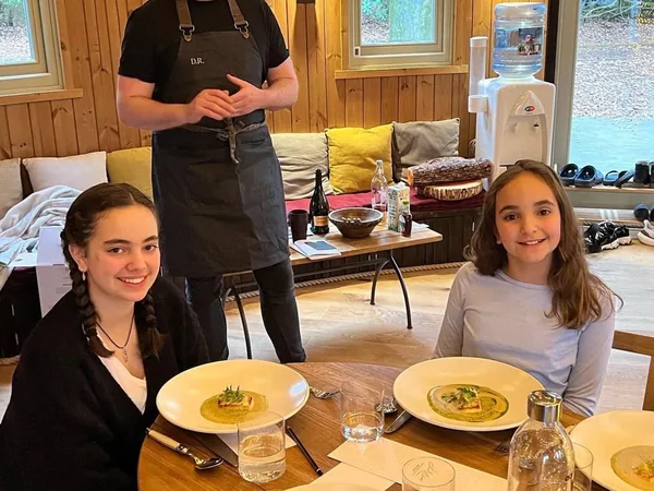 A private chef dinner cooked and served in the retreat