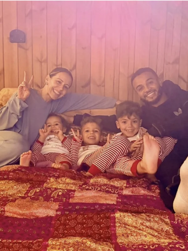 Aston Merrygold and family at Cedar Hollow